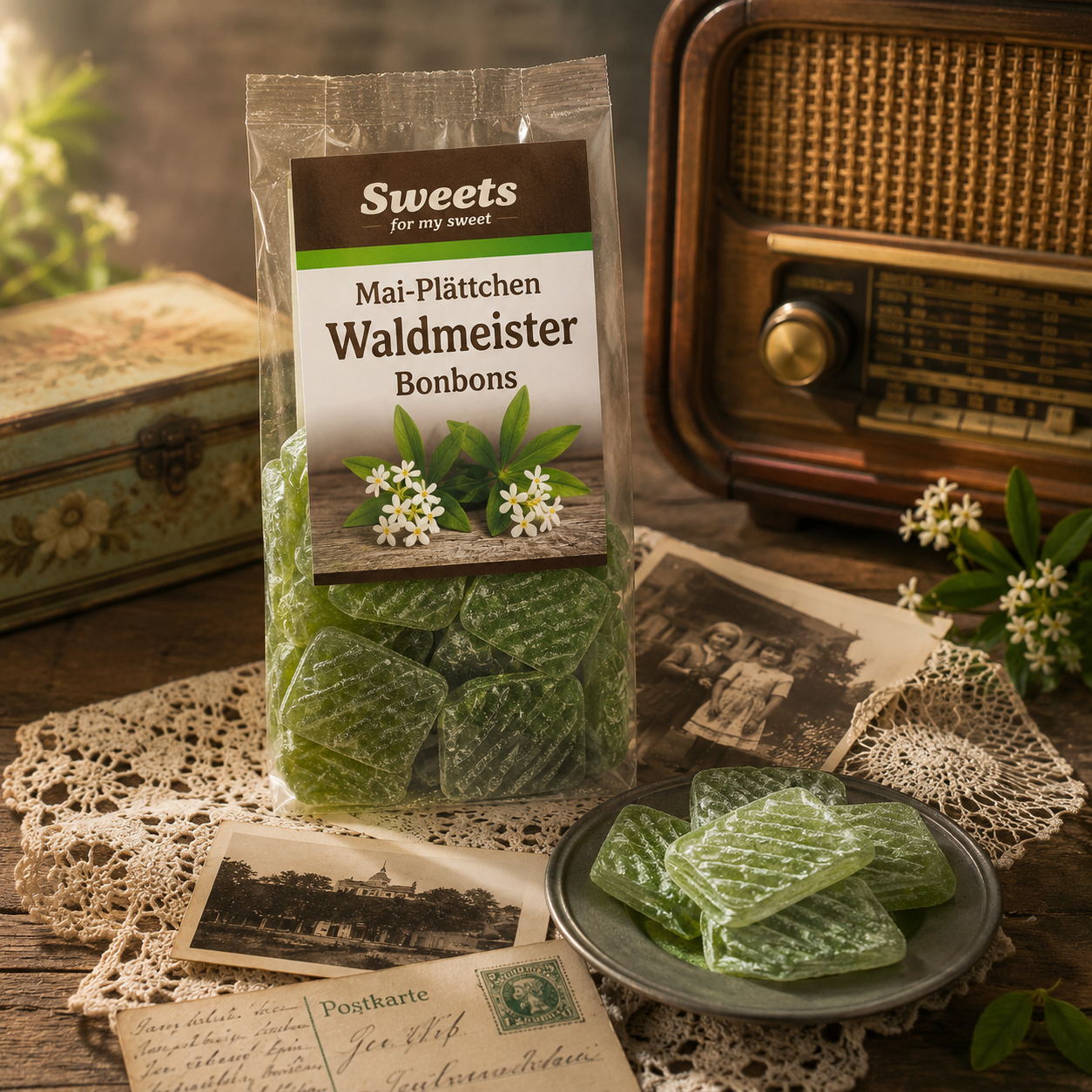 Mai-Plättchen ¨Waldmeister¨ Bonbons