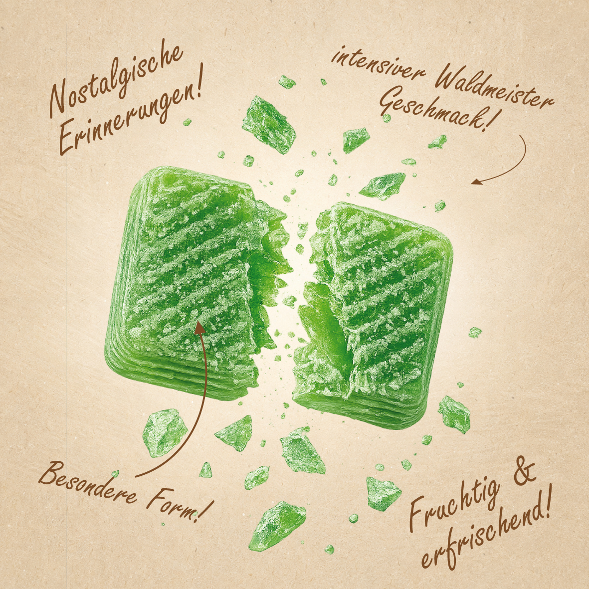 Mai-Plättchen ¨Waldmeister¨ Bonbons