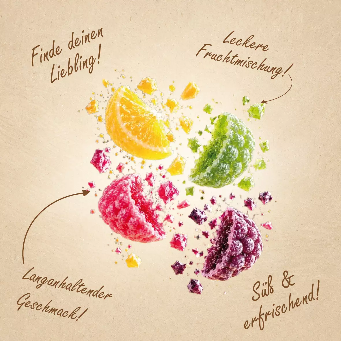 Fruchtsalat Bonbons Beschreibung