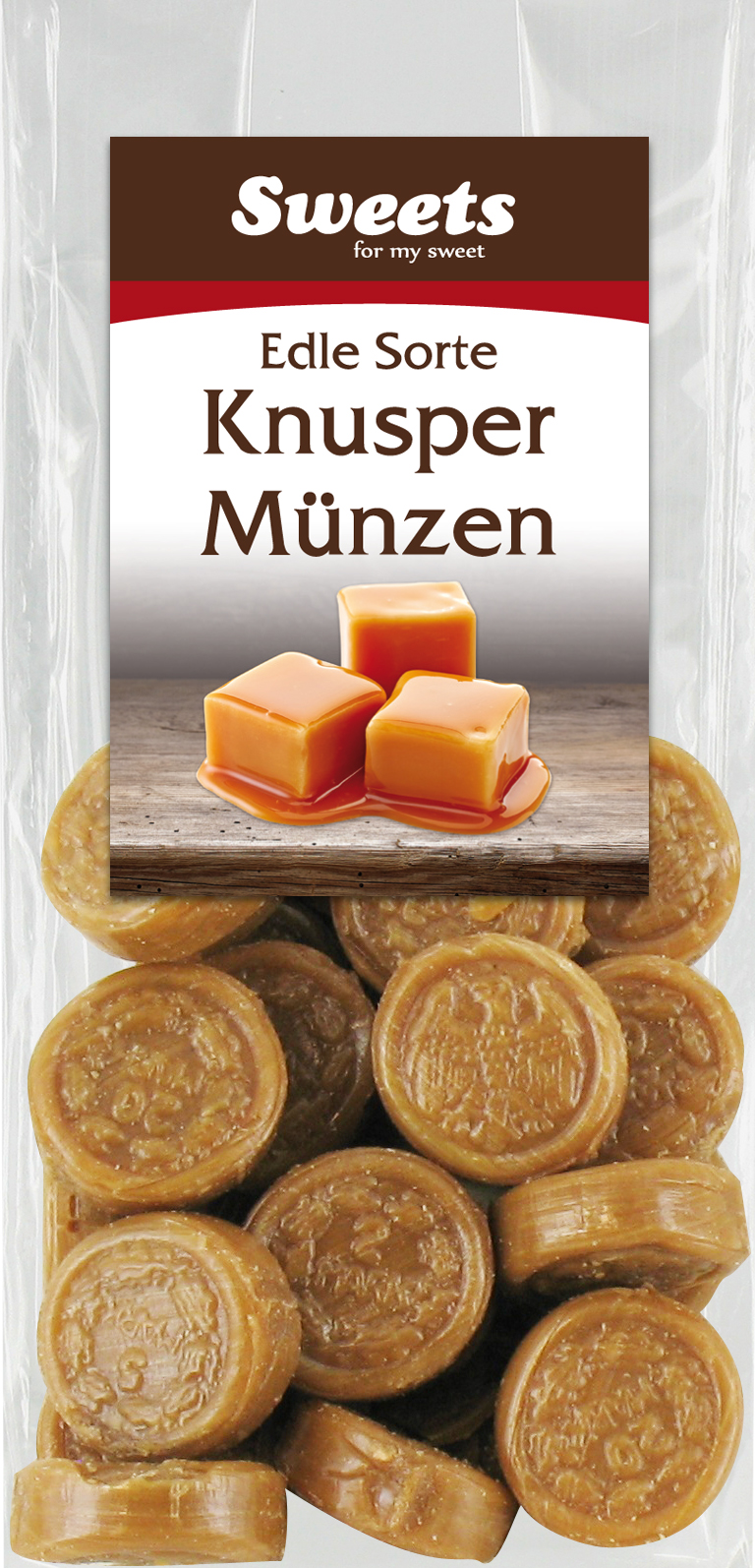 Knuspermünzen mit Nougatcremefüllung