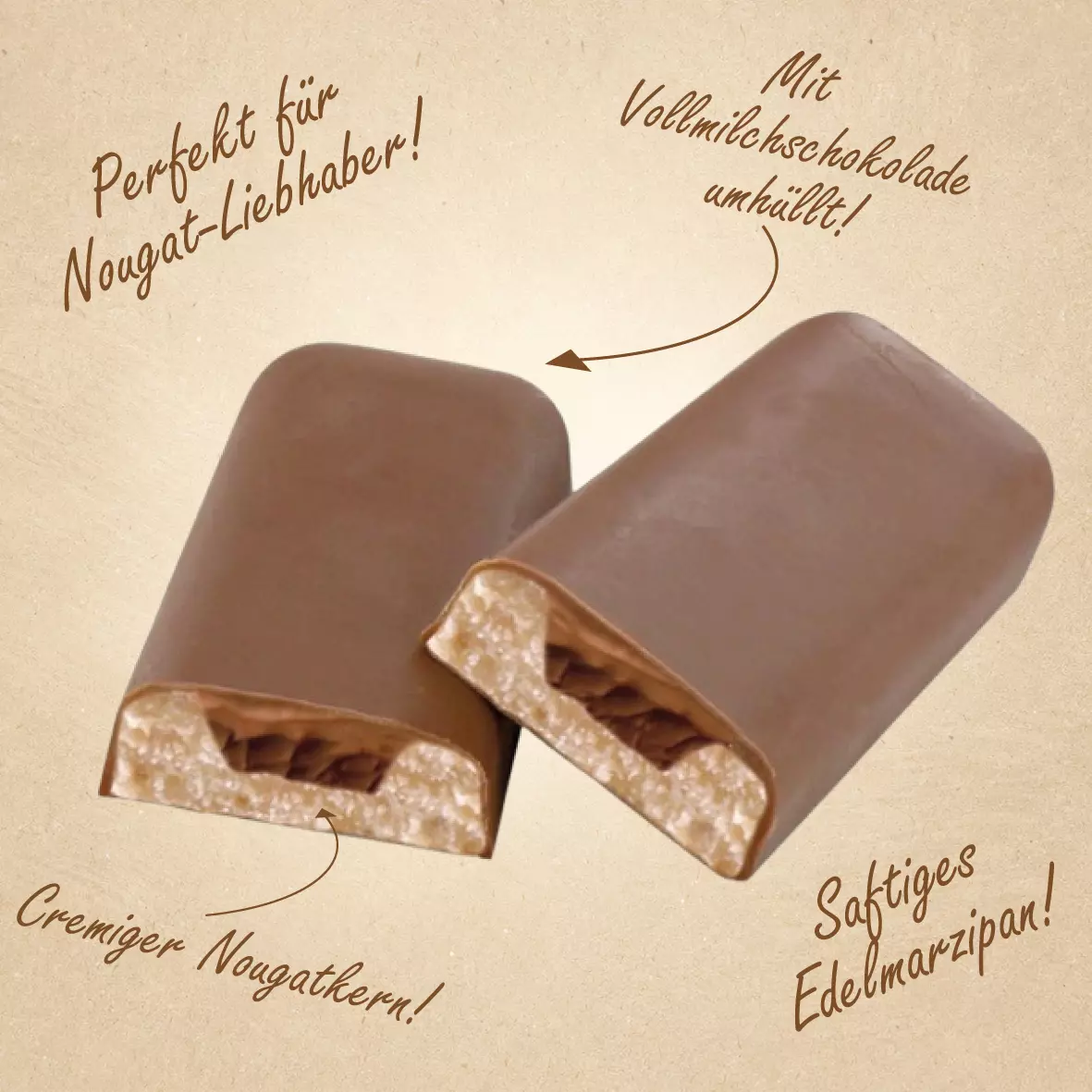 Marzipanbrot mit Nougatkern Beschreibung